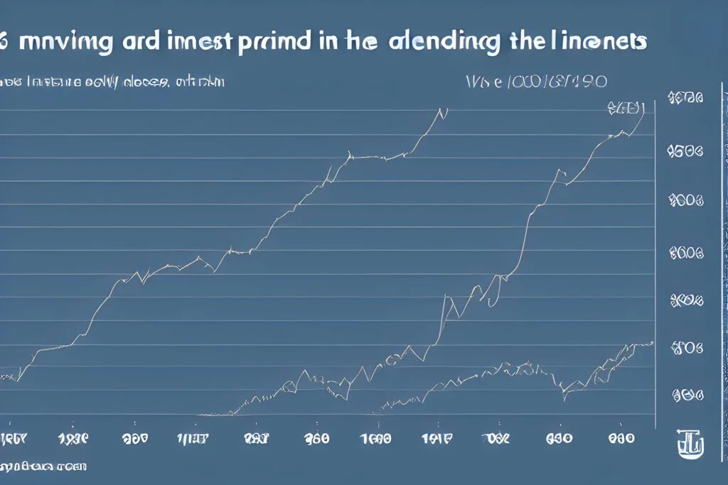ascending trend chart showing money being earned on the internet